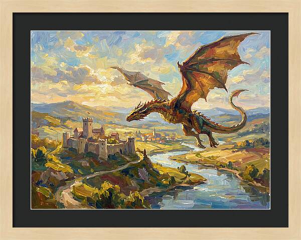 Majestic Wyvern Overlooking Landscape