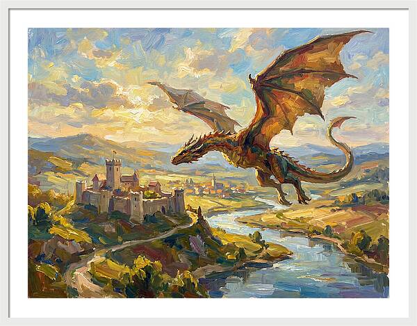 Majestic Wyvern Overlooking Landscape