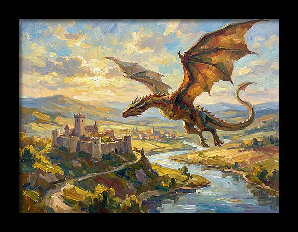 Majestic Wyvern Overlooking Landscape