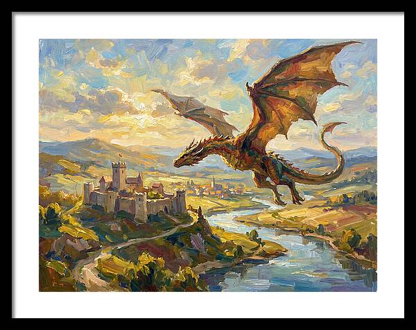 Majestic Wyvern Overlooking Landscape