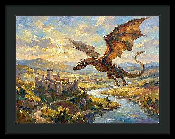 Majestic Wyvern Overlooking Landscape