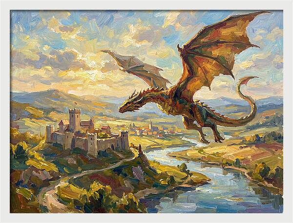 Majestic Wyvern Overlooking Landscape