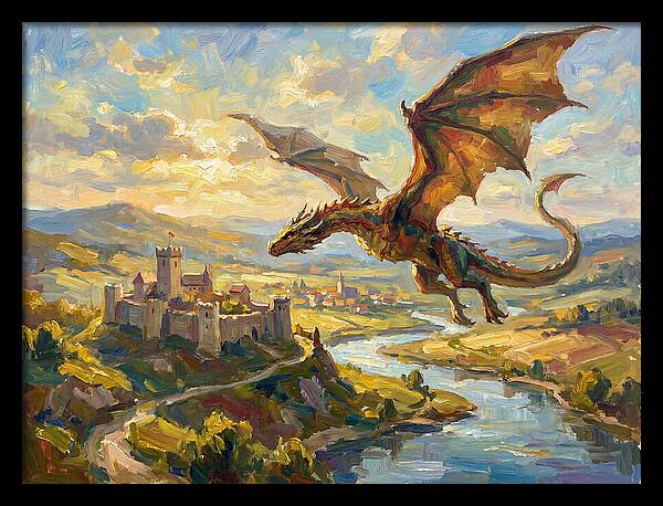 Majestic Wyvern Overlooking Landscape