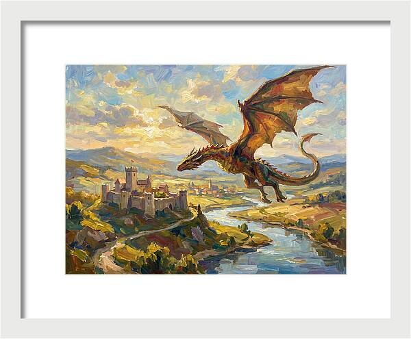 Majestic Wyvern Overlooking Landscape
