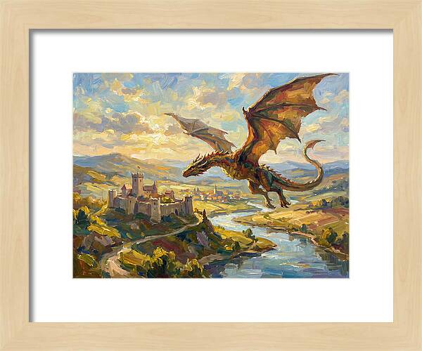 Majestic Wyvern Overlooking Landscape