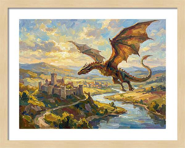 Majestic Wyvern Overlooking Landscape