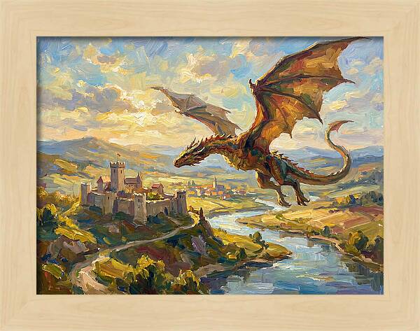 Majestic Wyvern Overlooking Landscape