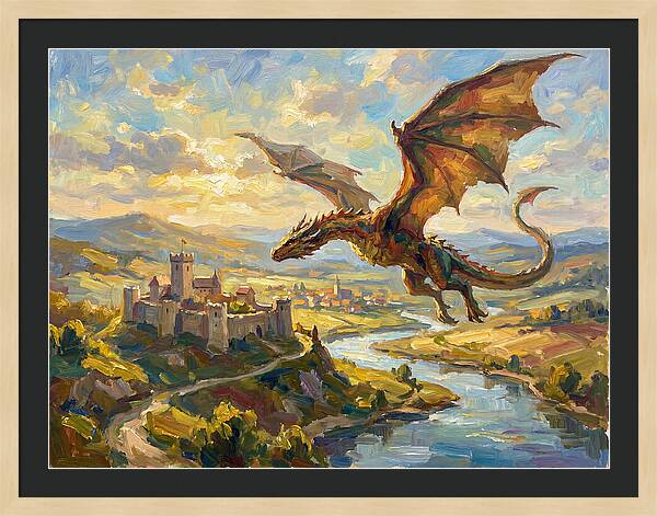 Majestic Wyvern Overlooking Landscape