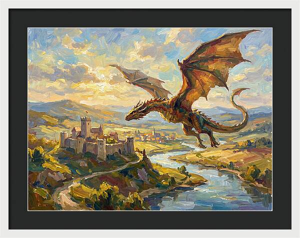 Majestic Wyvern Overlooking Landscape
