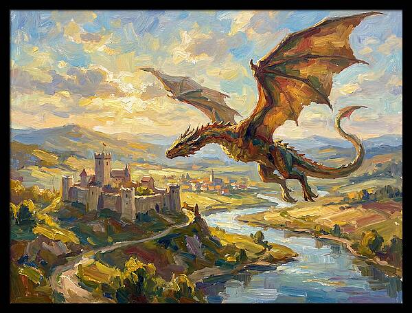 Majestic Wyvern Overlooking Landscape