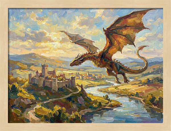 Majestic Wyvern Overlooking Landscape