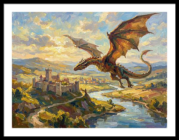 Majestic Wyvern Overlooking Landscape