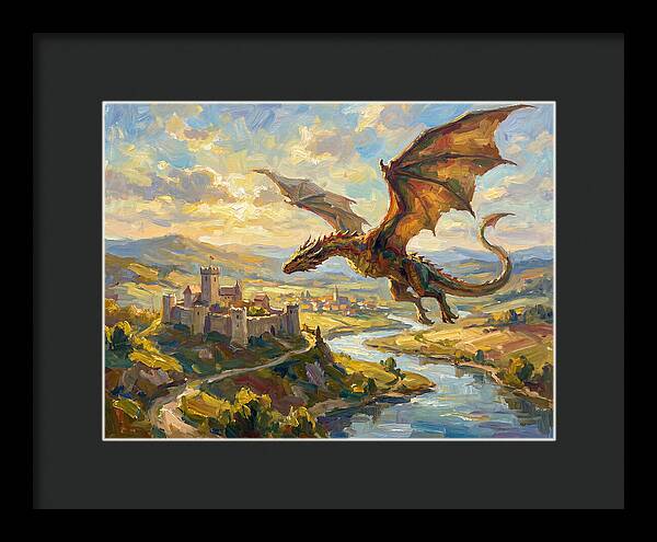 Majestic Wyvern Overlooking Landscape