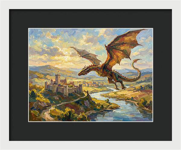 Majestic Wyvern Overlooking Landscape