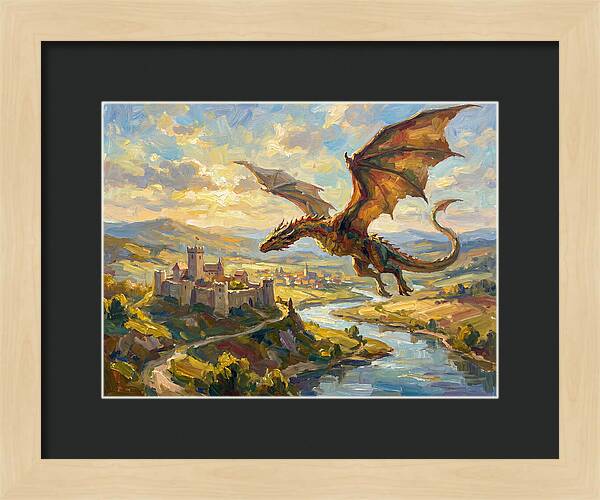 Majestic Wyvern Overlooking Landscape