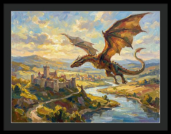 Majestic Wyvern Overlooking Landscape