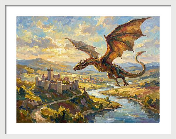 Majestic Wyvern Overlooking Landscape
