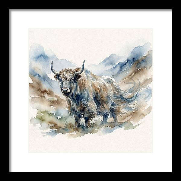Majestic Yak In Watercolor