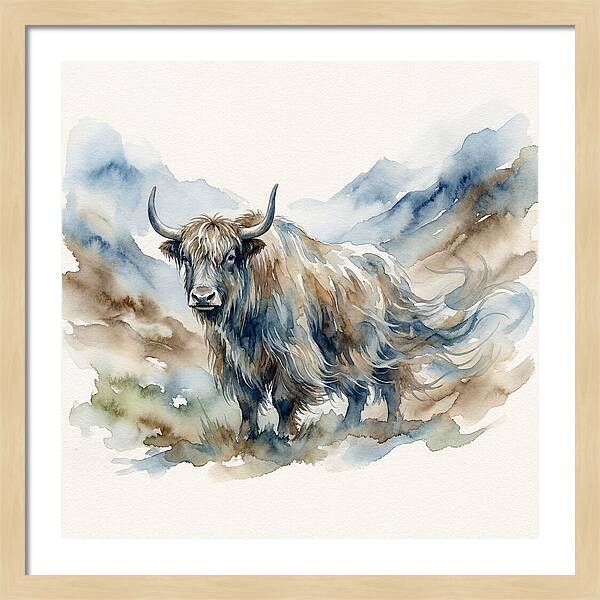 Majestic Yak In Watercolor
