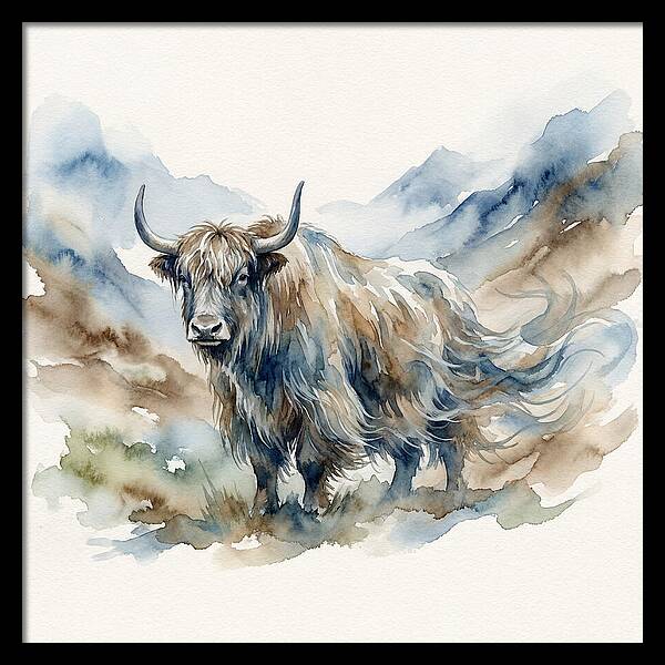 Majestic Yak In Watercolor