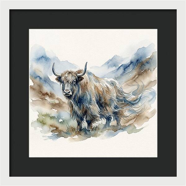 Majestic Yak In Watercolor