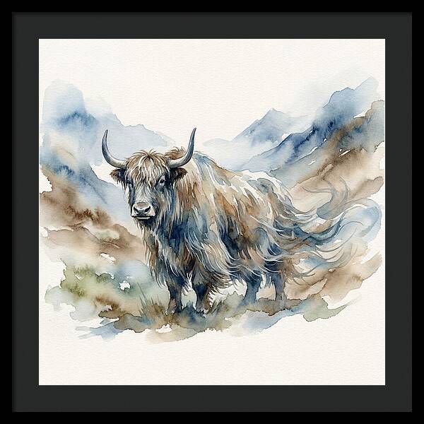 Majestic Yak In Watercolor