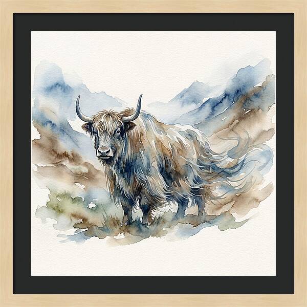 Majestic Yak In Watercolor