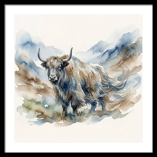 Majestic Yak In Watercolor