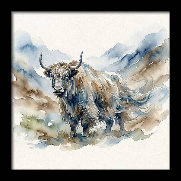 Majestic Yak In Watercolor