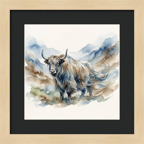 Majestic Yak In Watercolor