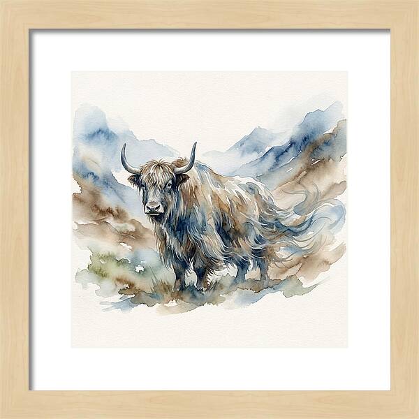 Majestic Yak In Watercolor