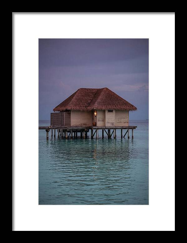 Maldives Overwater Bungalow At Twilight