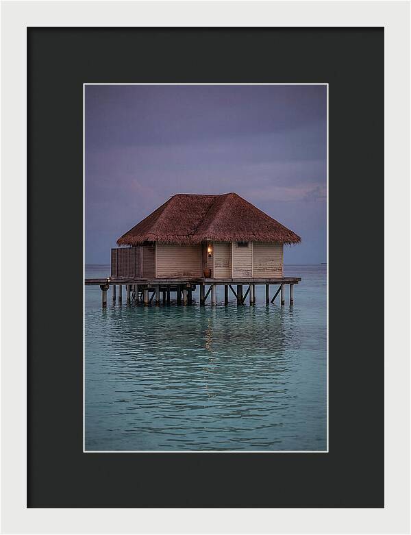 Maldives Overwater Bungalow At Twilight