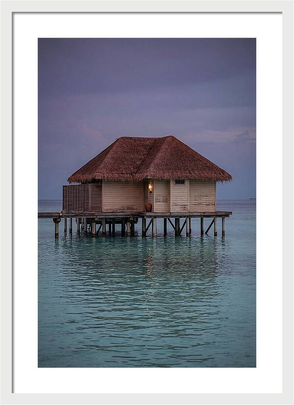 Maldives Overwater Bungalow At Twilight