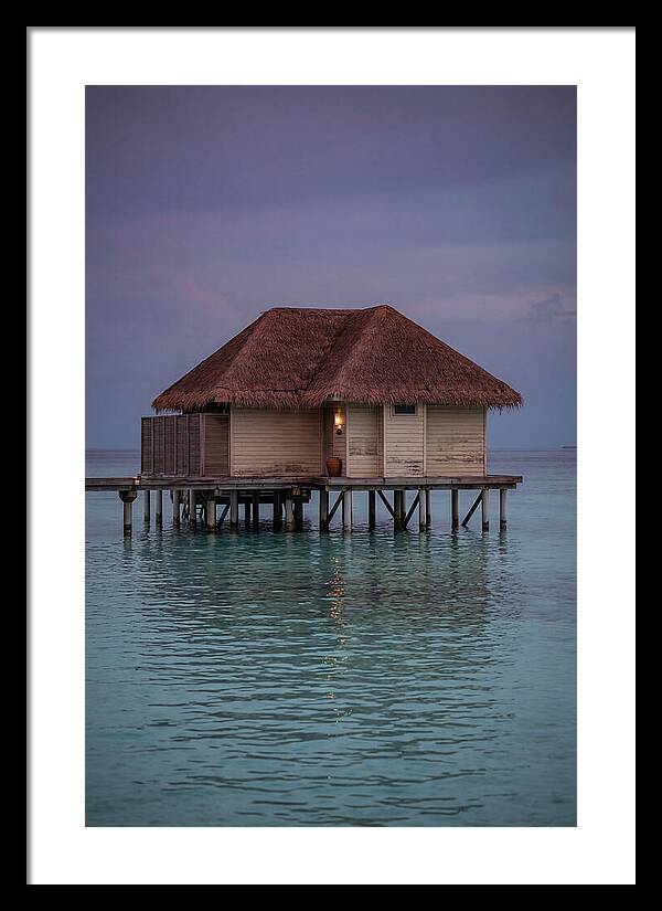Maldives Overwater Bungalow At Twilight