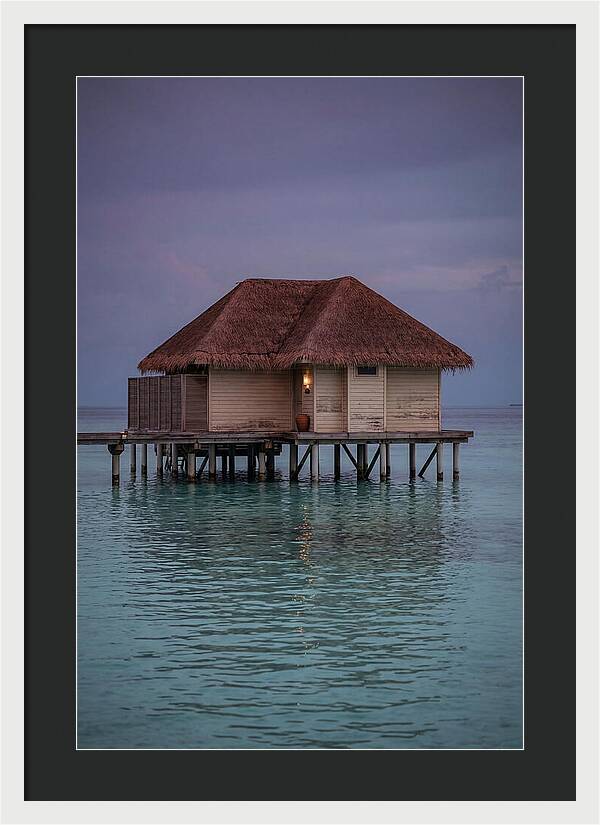 Maldives Overwater Bungalow At Twilight