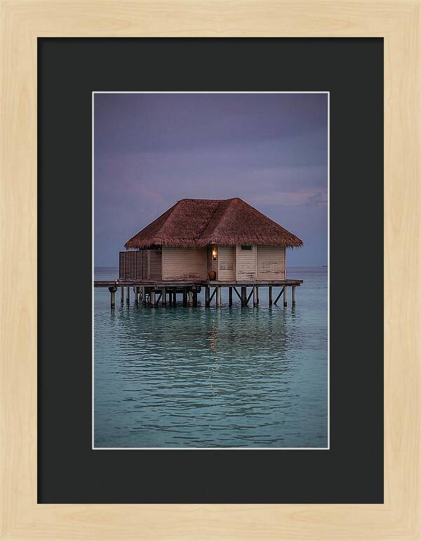 Maldives Overwater Bungalow At Twilight