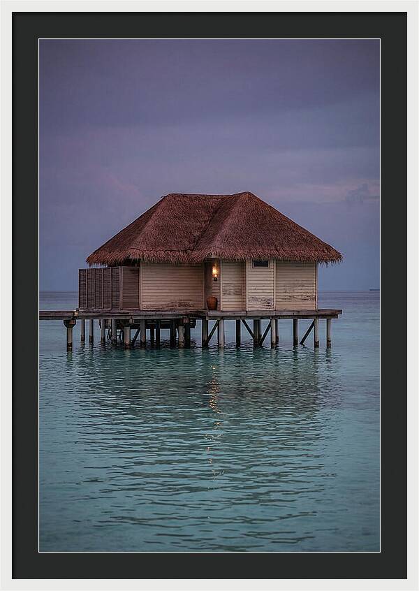 Maldives Overwater Bungalow At Twilight
