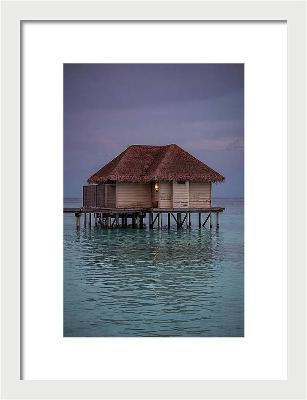 Maldives Overwater Bungalow At Twilight