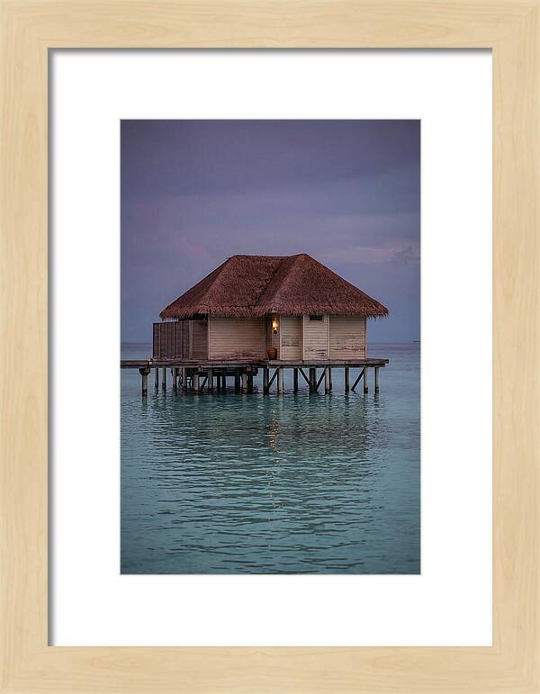 Maldives Overwater Bungalow At Twilight