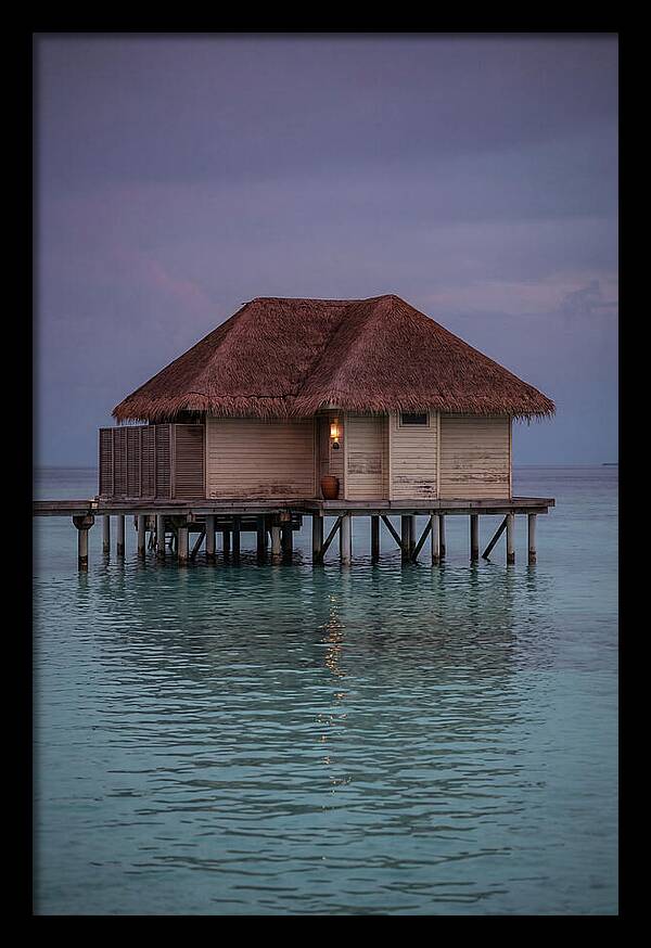 Maldives Overwater Bungalow At Twilight