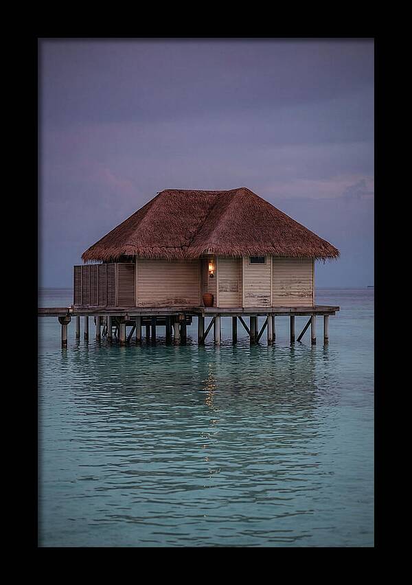 Maldives Overwater Bungalow At Twilight
