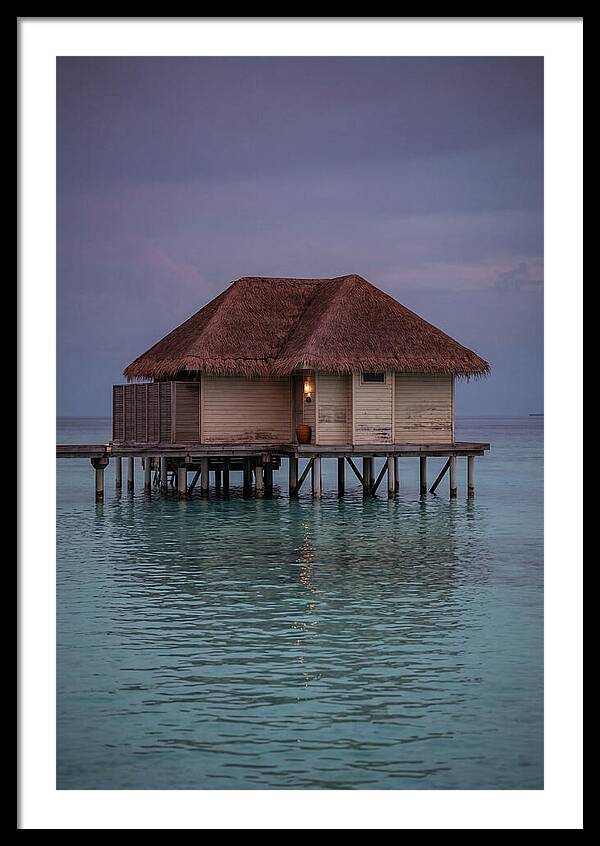 Maldives Overwater Bungalow At Twilight