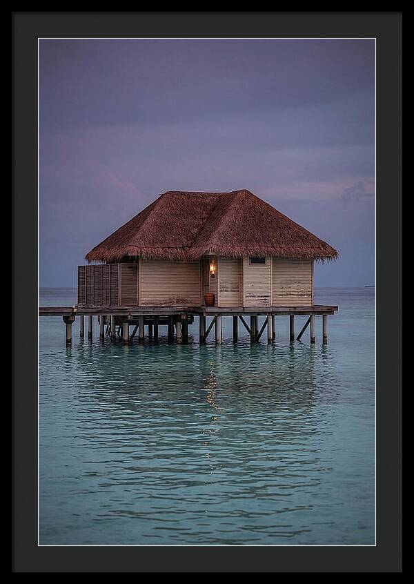 Maldives Overwater Bungalow At Twilight