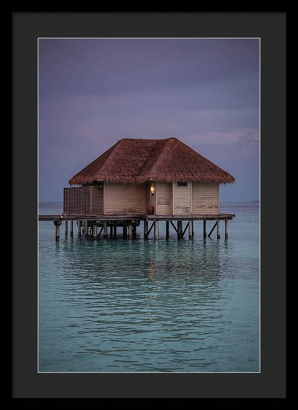 Maldives Overwater Bungalow At Twilight