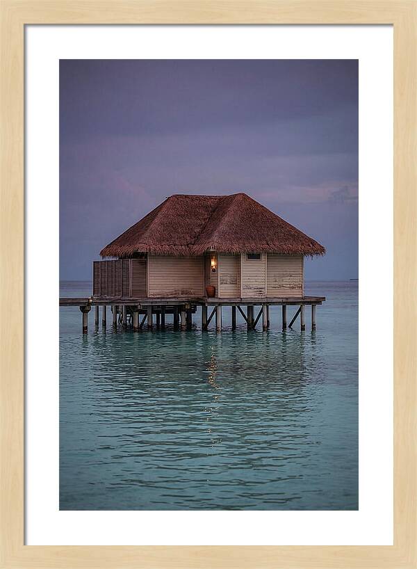 Maldives Overwater Bungalow At Twilight