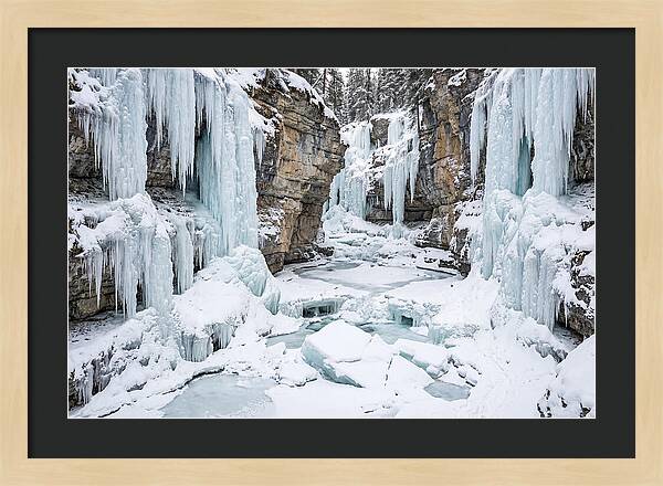 Maligne Canyon In Winter