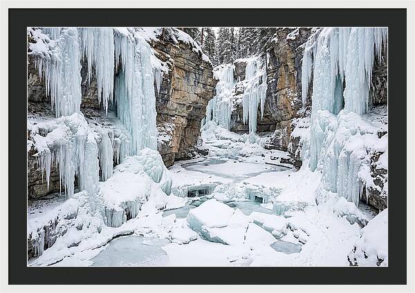 Maligne Canyon In Winter