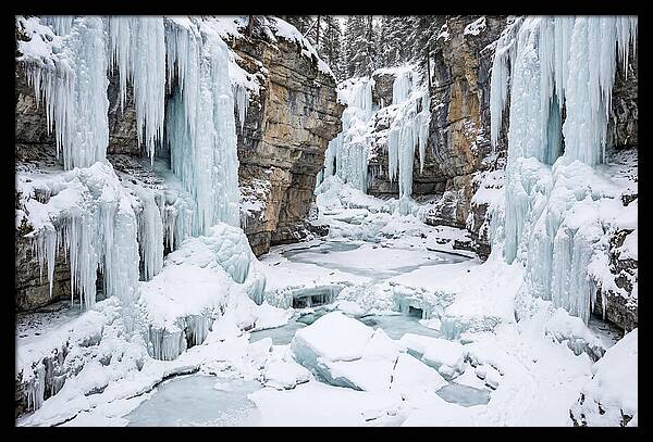 Maligne Canyon In Winter
