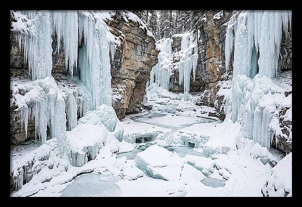 Maligne Canyon In Winter